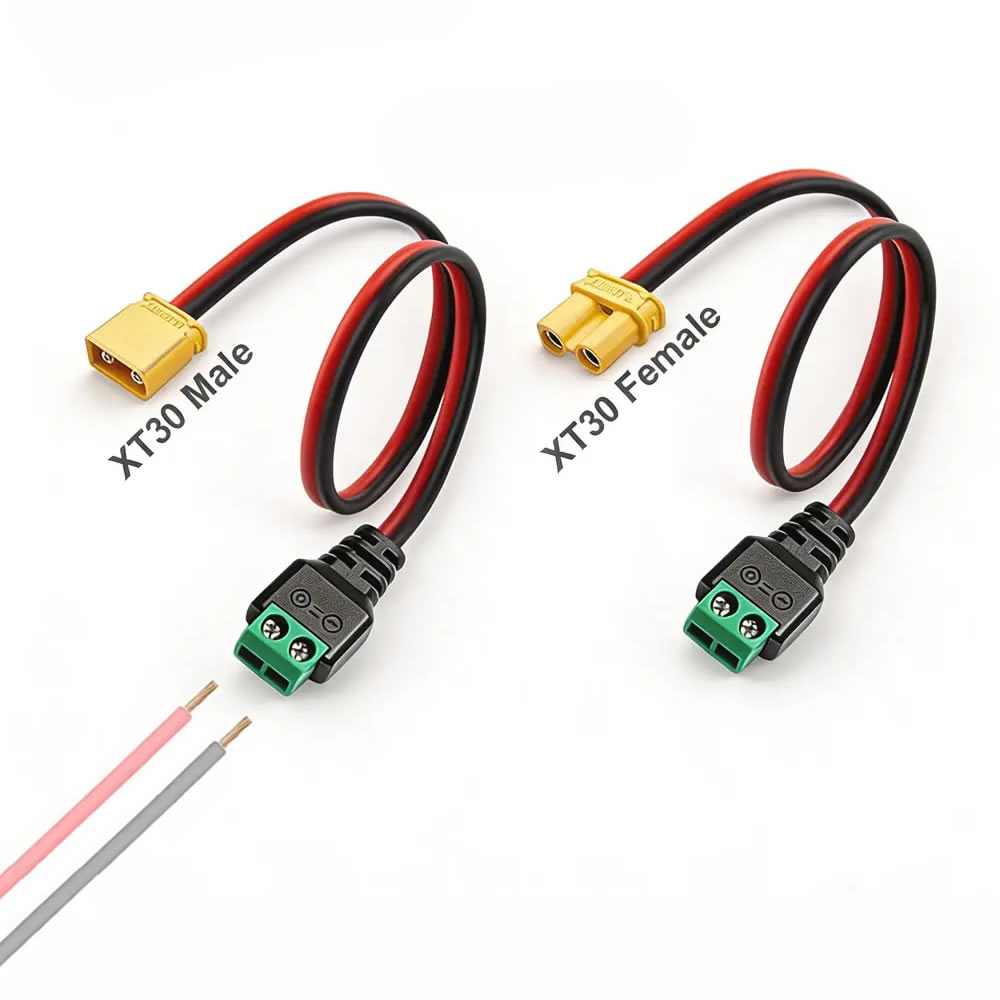 Drone Battery Connector - Złącze XT30 męskie i żeńskie do